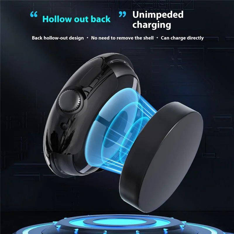 For Google Pixel Watch 4 45mm Case Full Protection Anti Scratch Electroplated TPU Cover - Midnight Blue