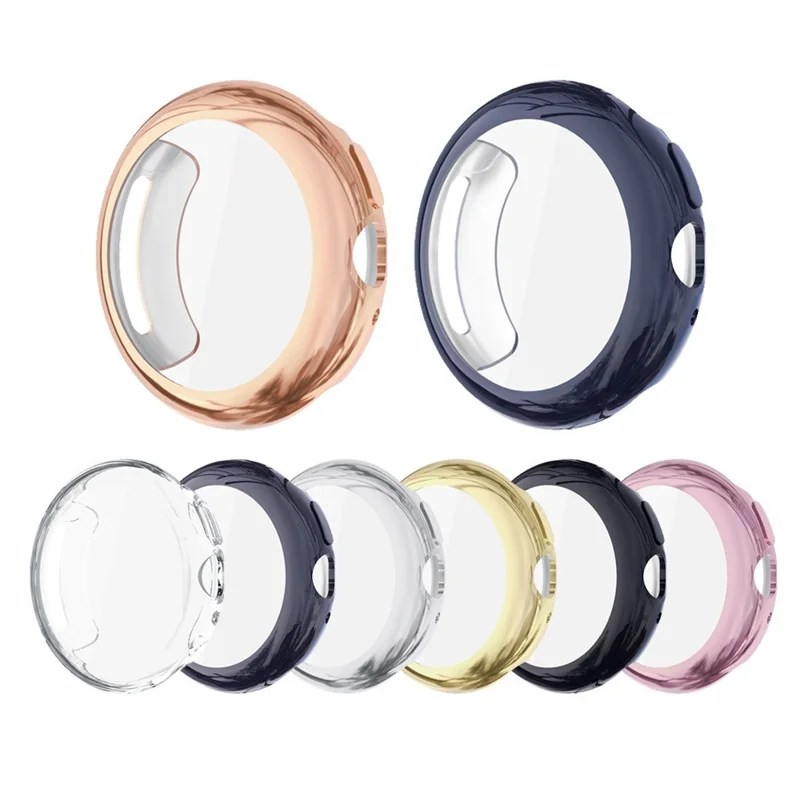 For Google Pixel Watch 4 45mm Case Full Protection Anti Scratch Electroplated TPU Cover - Midnight Blue