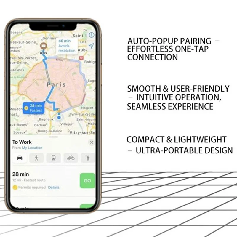 F08 5Pcs Traceur Google Find My Device pour Android IP65 Étanche Localisateur Bluetooth Intelligent avec Alarme - Noir
