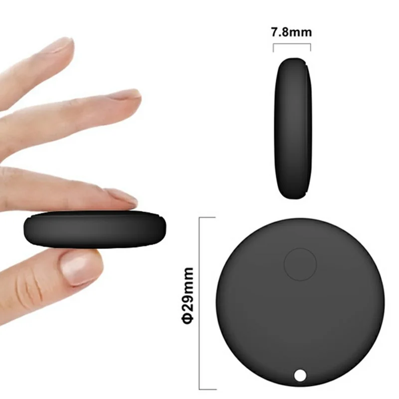 F08 5Pcs Traceur Google Find My Device pour Android IP65 Étanche Localisateur Bluetooth Intelligent avec Alarme - Noir