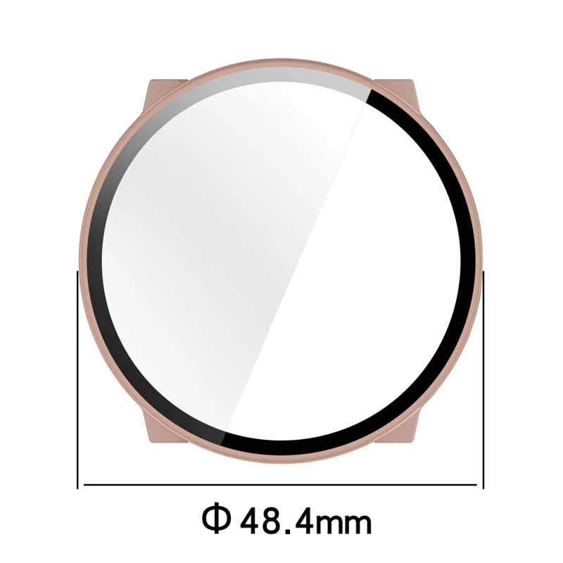 Funda para Reloj Deportivo Suunto con Marco de PC y Película de Vidrio Templado - Blanco Marfil
