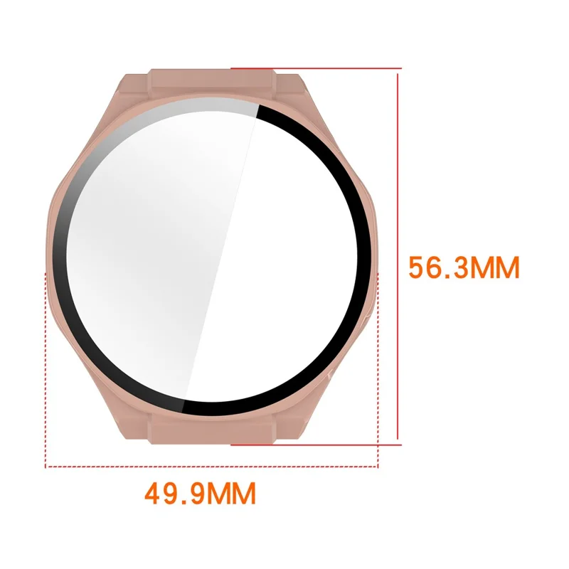 Capa para Smartwatch For Honor Watch 5 Ultra com Estrutura de PC e Película de Vidro Temperado - Rosa