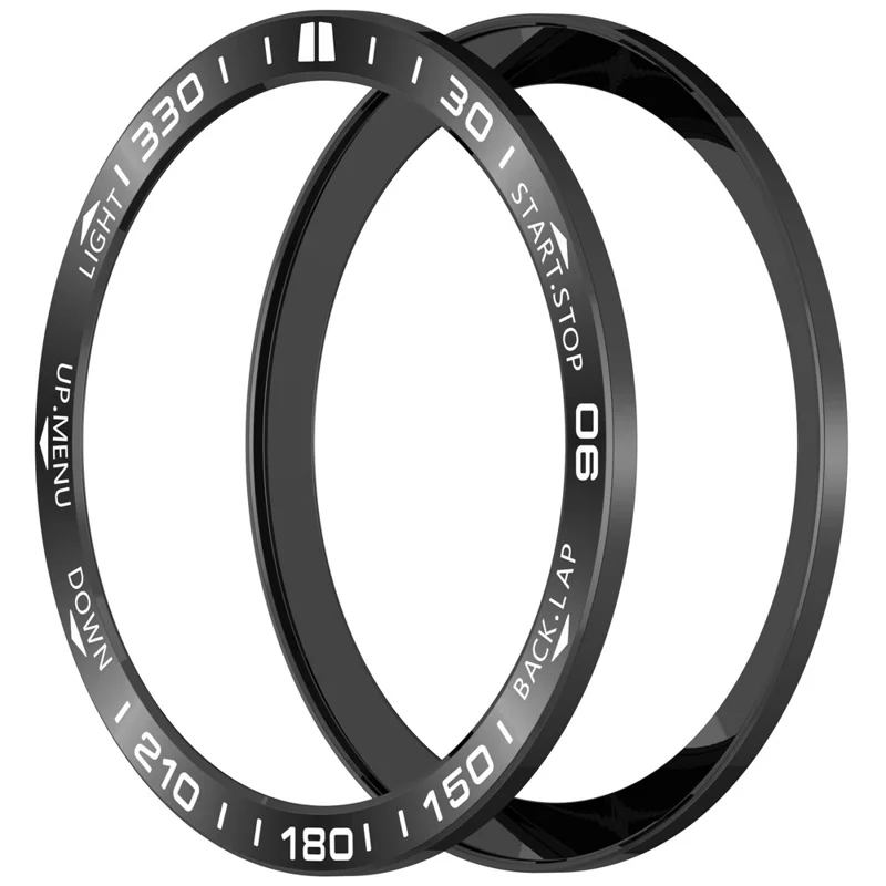 Anillo protector de acero inoxidable para reloj Garmin quatix 8 de 51 mm - Negro / Blanco
