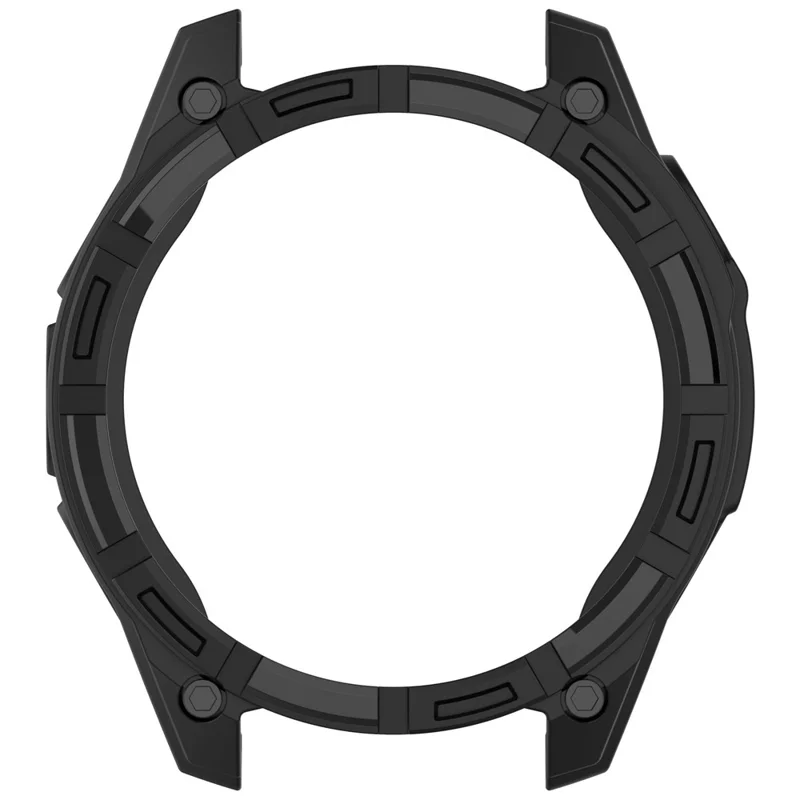 Pour Garmin quatix 8 47mm Boîtier de Montre en TPU Creux Antichoc - Noir