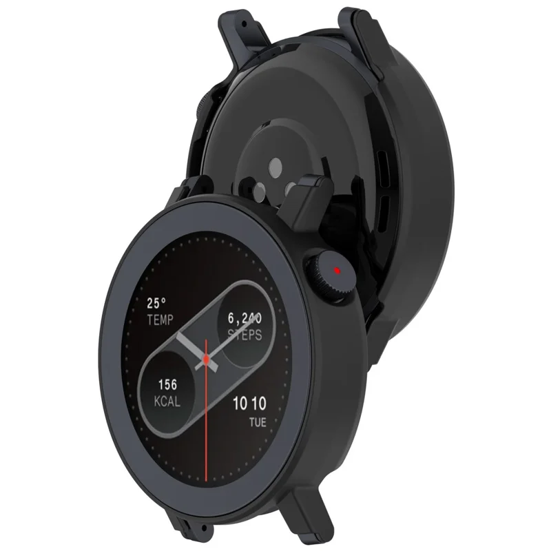Funda Protectora de PC Hueca Semicubierta para Reloj For Nothing CMF Watch 3 Pro - Negro