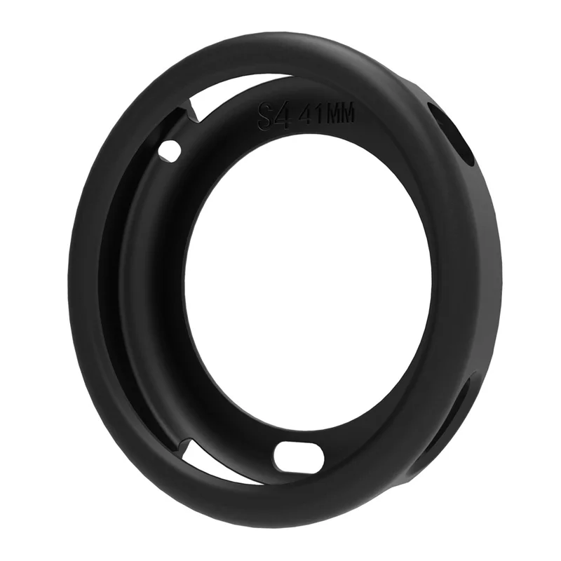 For Xiaomi Watch S4 41mm Watch Case Soft Silicone Hollow Watch Frame Cover - Black