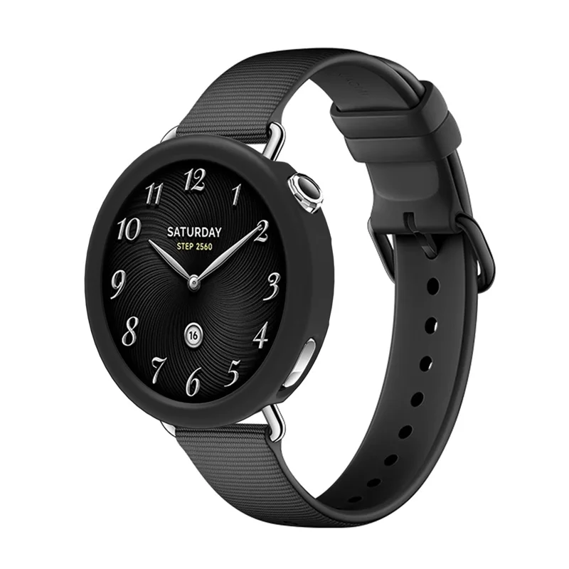 For Xiaomi Watch S4 41mm Watch Case Soft Silicone Hollow Watch Frame Cover - Black