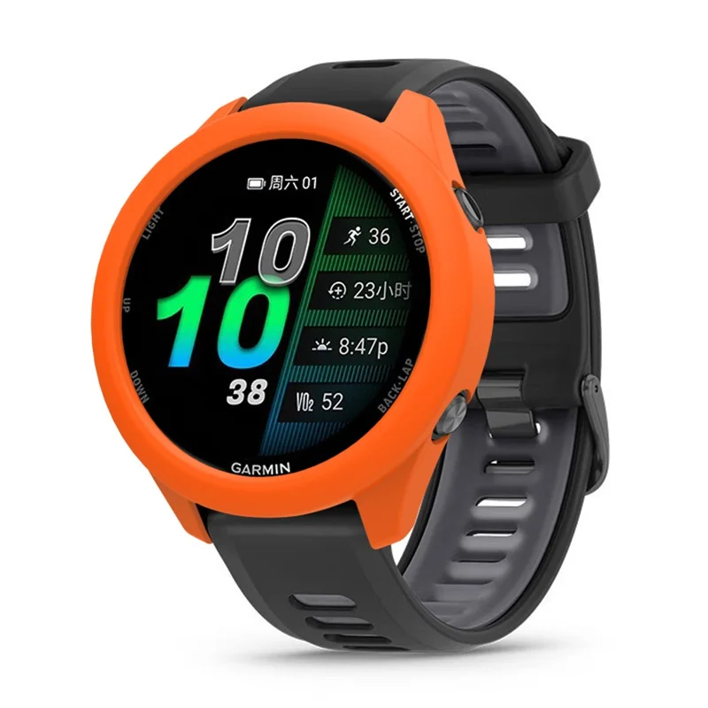 Funda de silicona suave y hueca para el reloj Garmin Forerunner 970 - Naranja