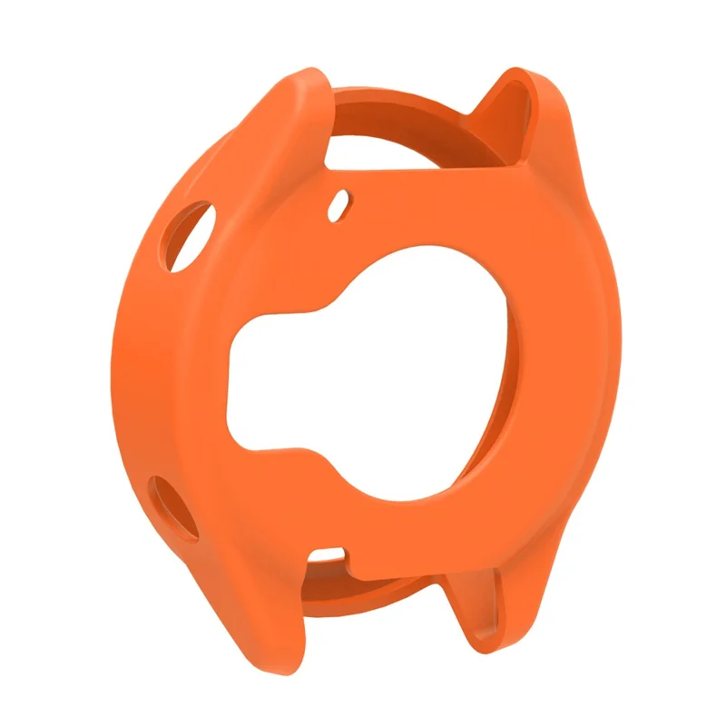 For Garmin Forerunner 570 42mm Watch Case Soft Silicone Hollow Watch Frame Cover - Orange