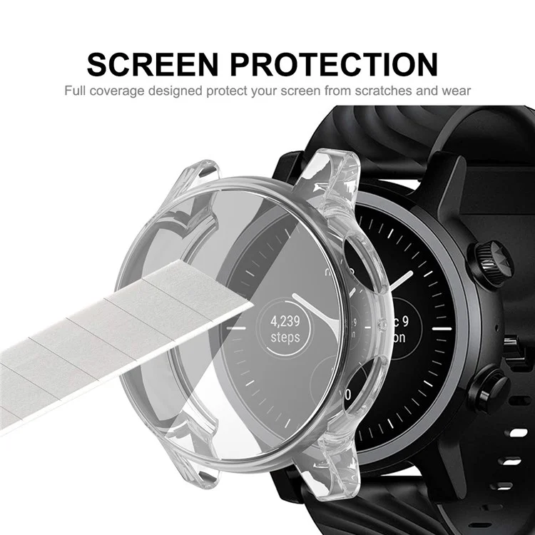 HAT PRINCE Transparent Clear Scratch Resistant TPU Watch Case Cover Shell for Motorola Moto 360 3rd Gen