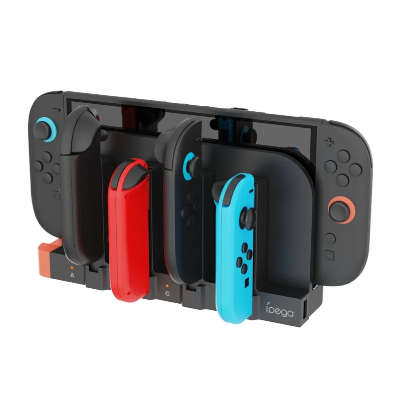 IPEGA PG-SW2186 Dock di ricarica Joy-Con per Nintendo Switch 2 / Switch / Switch OLED Caricabatterie 4 in 1 per Controller