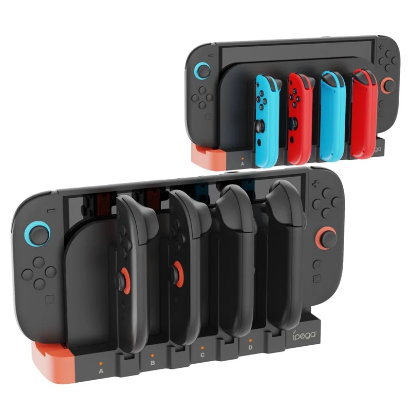 IPEGA PG-SW2186 Dock di ricarica Joy-Con per Nintendo Switch 2 / Switch / Switch OLED Caricabatterie 4 in 1 per Controller