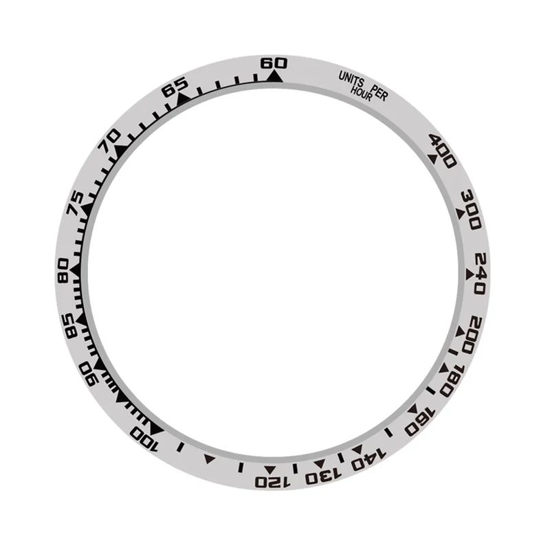 Style B pour Garmin Fenix 8 AMOLED 51mm Lunette de Protection en Alliage d'Aluminium - Argent / Marquages Noirs