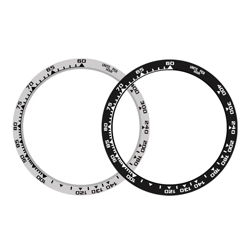 Style B pour Garmin Fenix 8 AMOLED 51mm Lunette de Protection en Alliage d'Aluminium - Argent / Marquages Noirs