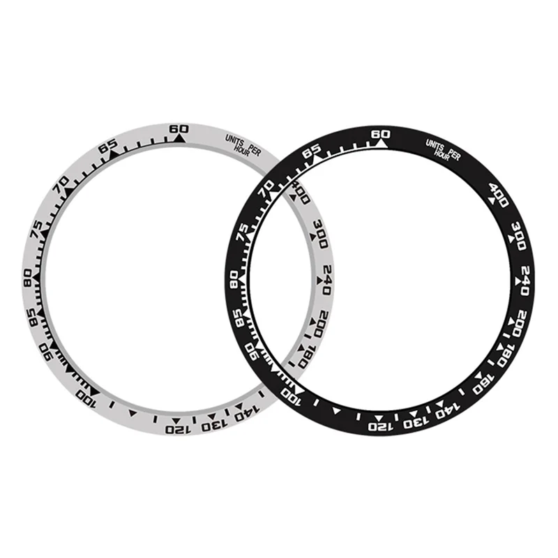 Style B For Garmin Fenix 8 AMOLED 47mm Watch Bezel Aluminum Alloy Protective Ring - Silver / Black Markings