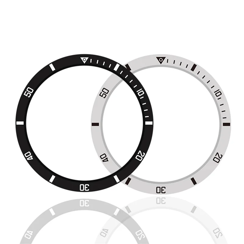 Style A For Garmin Fenix 8 AMOLED 51mm Watch Bezel Aluminum Alloy Protective Ring - Silver / Black Markings