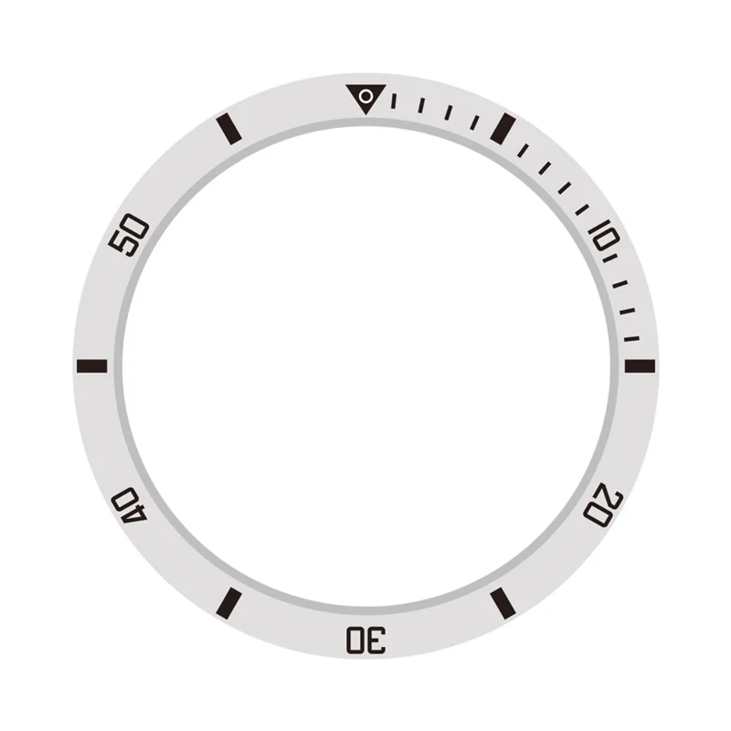 Style A pour Garmin Fenix 8 AMOLED 47mm Lunette en alliage d'aluminium Protection - Argent / Marquages Noirs