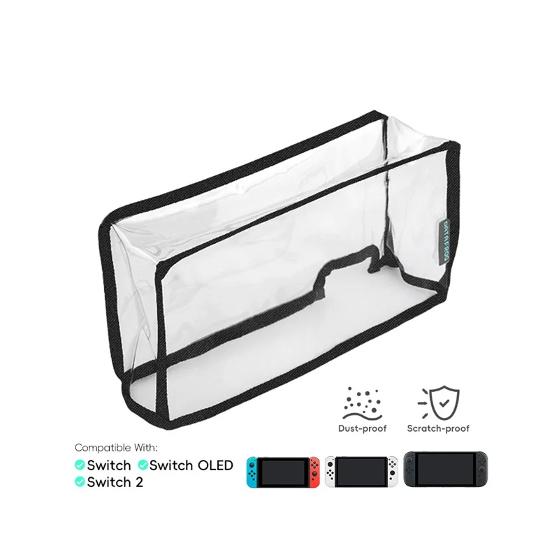 DATA FROG Dust Cover for Nintendo Switch 2 / Switch / Switch OLED Game Console Dock Protective Sleeve with 2 Joystick Caps