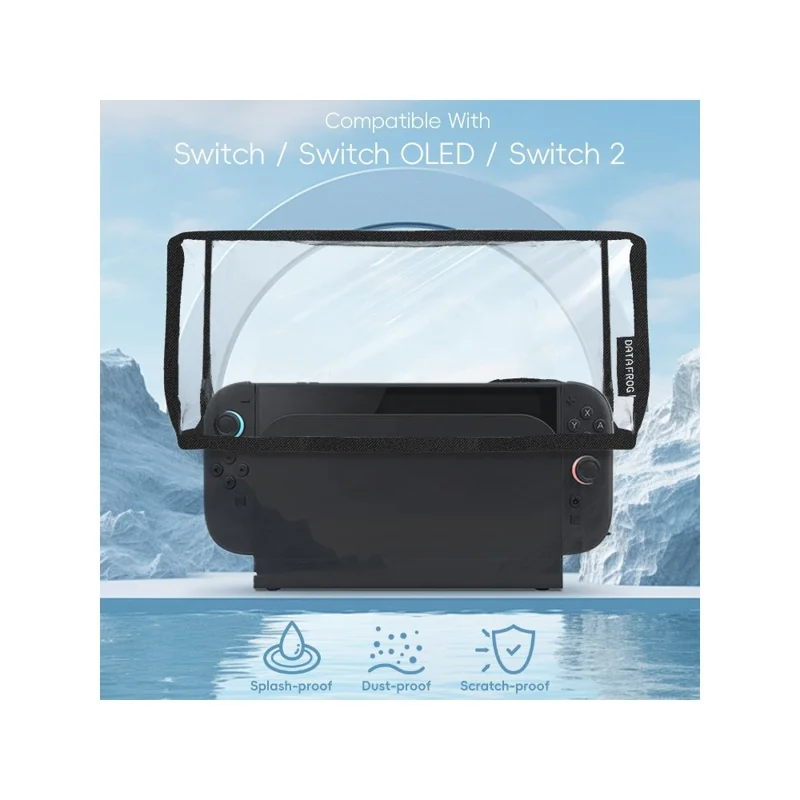 DATA FROG Dust Cover for Nintendo Switch 2 / Switch / Switch OLED Game Console Dock Protective Sleeve with 2 Joystick Caps