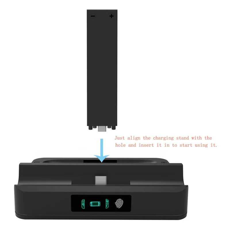 KJH KJH-NS2-029 For Nintendo Switch 2 Charging Dock Joy-Con Controllers Charging Station with RGB Light - Black