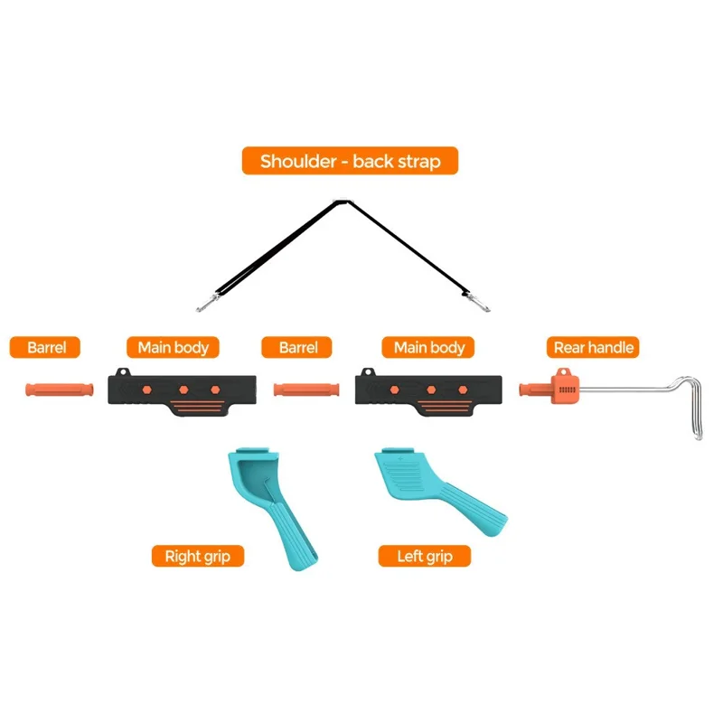 DOBE TNS-5175 Poignée de Contrôleur de Jeu pour Nintendo Switch 2 / Switch / Switch OLED Poignée Gauche Droite Jeu de Tir Blaster Grip
