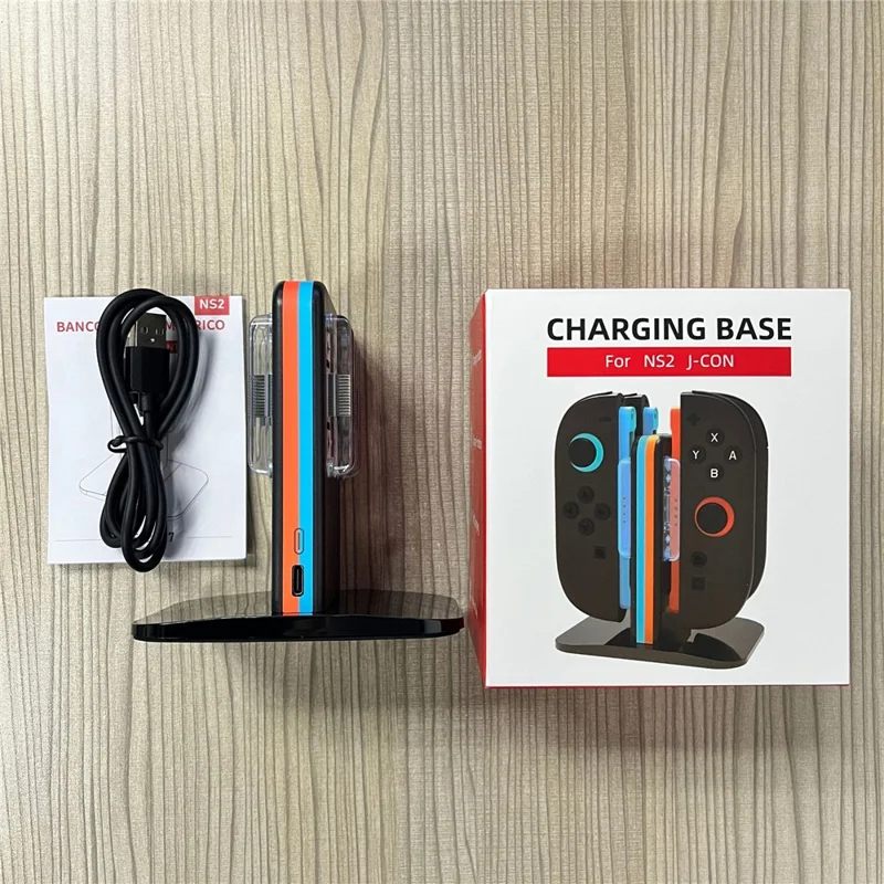 HBP-2857 Para Nintendo Switch 2 Joy-Con 4 en 1 Estación de Carga Controlador Cargador con Indicador LED