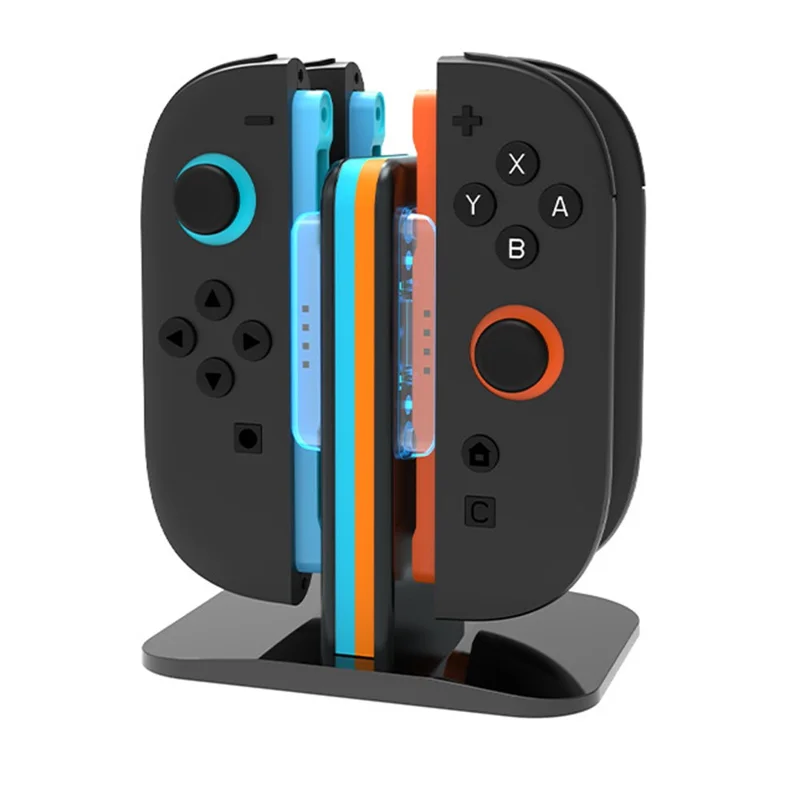 HBP-2857 Para Nintendo Switch 2 Joy-Con 4 en 1 Estación de Carga Controlador Cargador con Indicador LED
