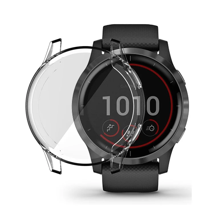 Hut Prinz Transparent Vollständige Abdeckung Soft TPU Watch Cover Hülle Für Garmin Venu 2 45 mm / Vivoaktiv 4 45 mm