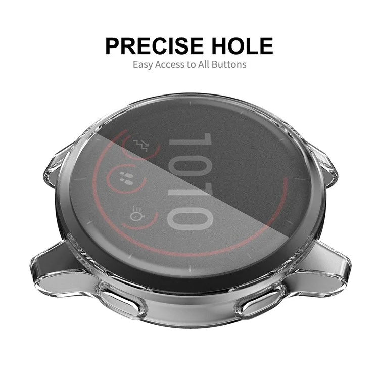 Hut Prinz Transparent Vollständige Abdeckung Soft TPU Watch Cover Hülle Für Garmin Venu 2 45 mm / Vivoaktiv 4 45 mm