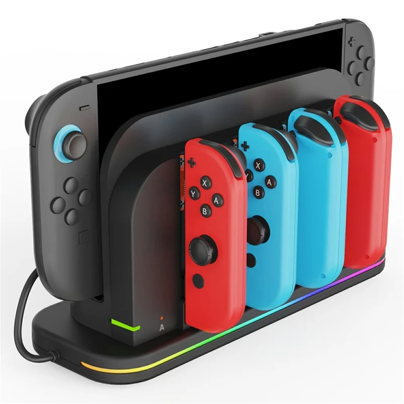 Consola IPEGA PG-SW2062 Soporte de Refrigeración para Nintendo Switch 2 / Switch / Switch OLED Estación de Carga del Controlador con Luces RGB