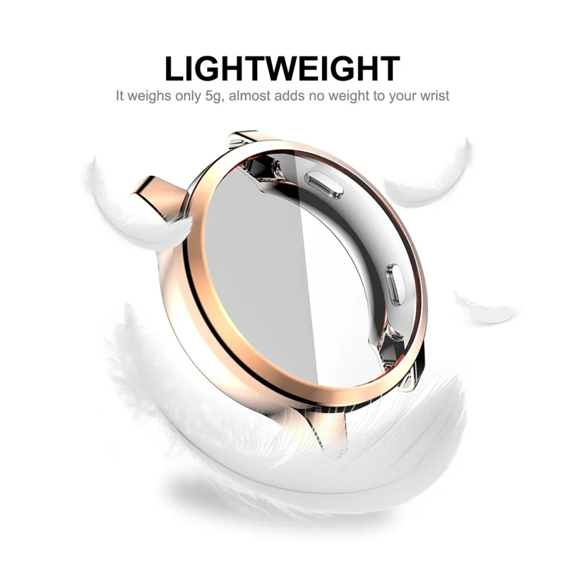 HAT PRINCE Electroplated TPU Full Coverage Anti-fall Smart Watch Case Shell for Garmin Venu 2 45mm/Vivoactive 4 45mm - Gold