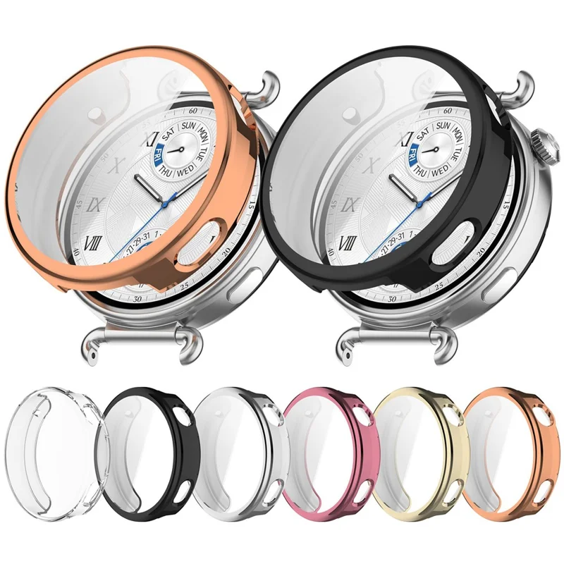 For Huawei Watch GT 6 41mm Watch Case Full Protection Scratch Resistant TPU Cover - Electroplating Black