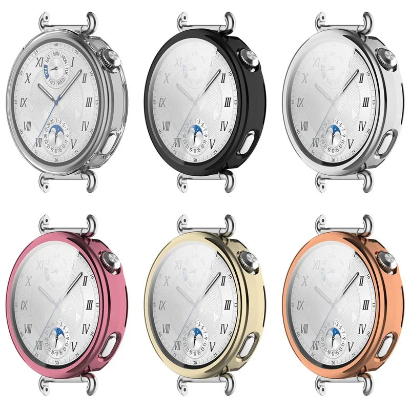 For Huawei Watch GT 6 41mm Watch Case Full Protection Scratch Resistant TPU Cover - Electroplating Black