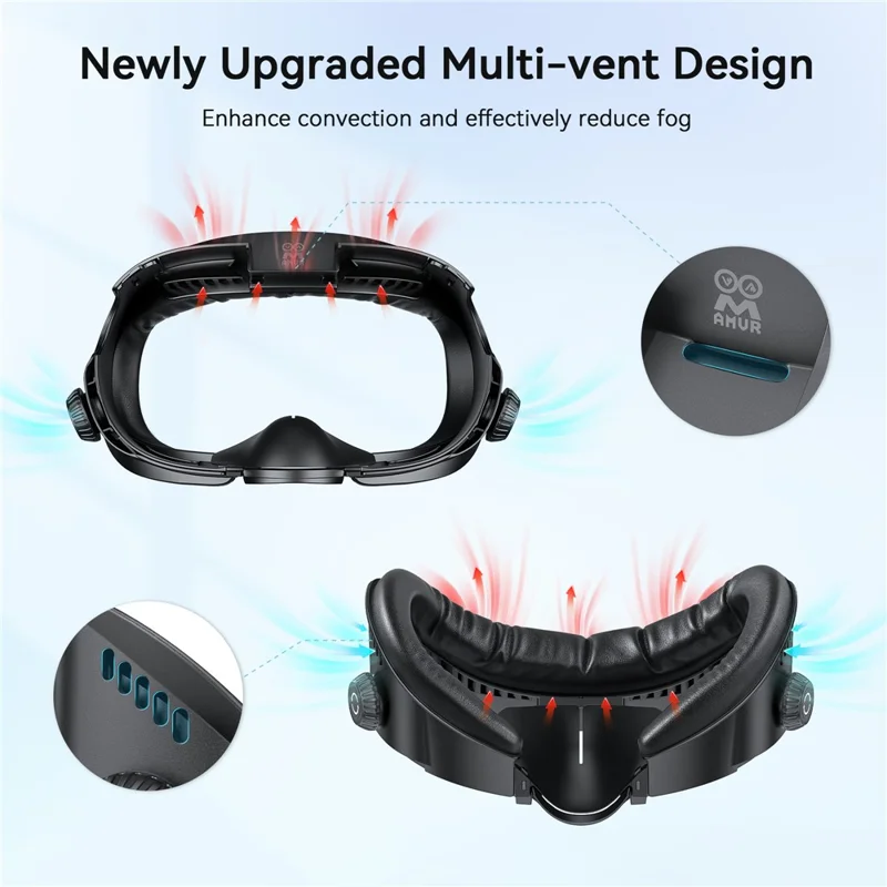 AMVR FC4 For Meta Quest 3 Face Cover Pad Facial Interface with Adjustable Knob