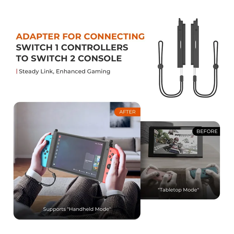 JYS-NS2327 Magnetic Joy-Con Adapter for Nintendo Switch 1 Joy-Con Controllers to Switch 2 Game Console