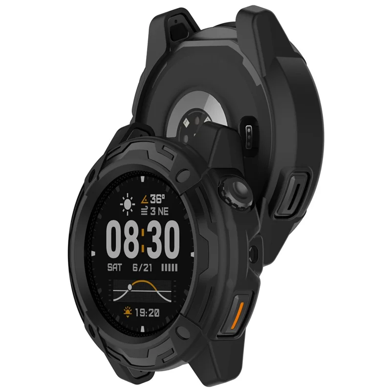 For Coros Nomad Watch Case Cover Hollow Shockproof TPU Bumper Frame Protector - Black