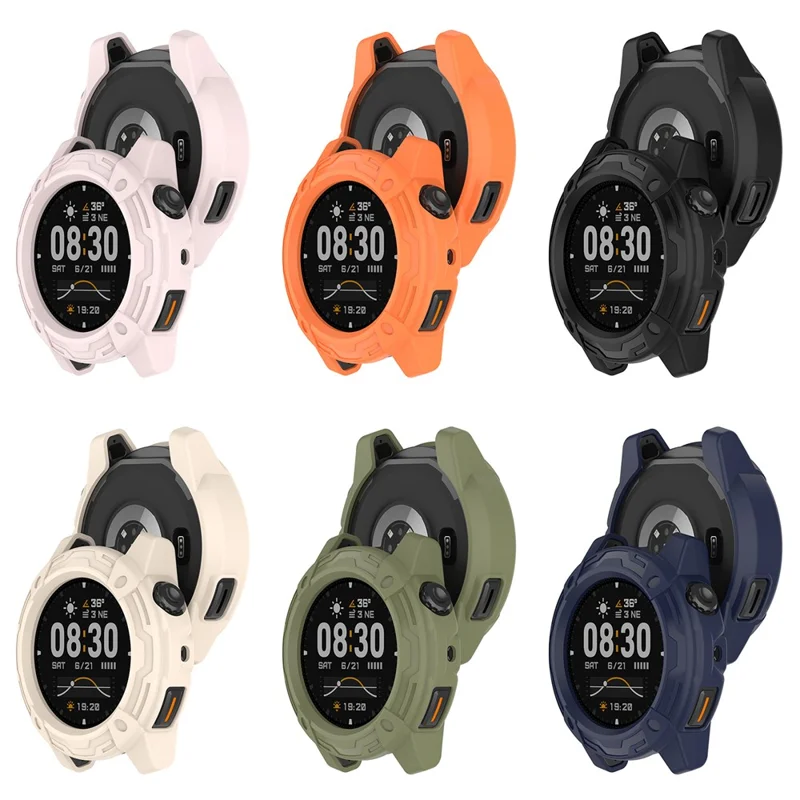 For Coros Nomad Watch Case Cover Hollow Shockproof TPU Bumper Frame Protector - Black