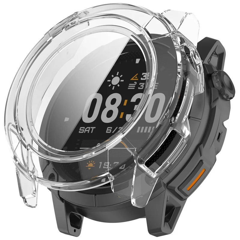 For Coros Nomad Hard PC Watch Protective Case with Tempered Glass Film - Transparent