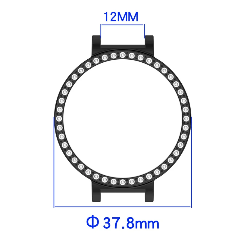 For Honor Choice SAGA Smart Watch 2 PC Case Rhinestone Decor Smartwatch Protective Cover - Silver