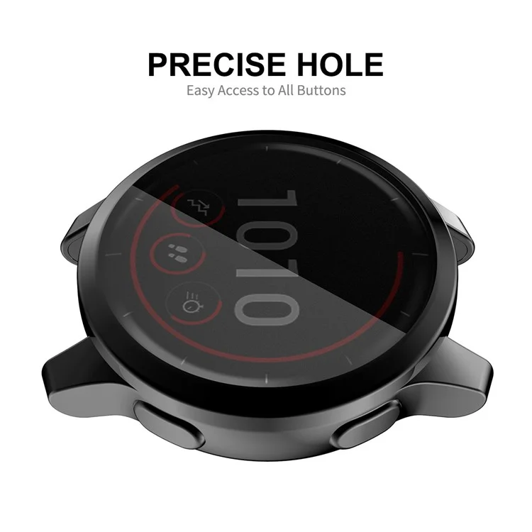 HAT Prince Electroplated Alleingepackter Tpu-schutzwächter-hülle Für Garmin Venu 2s 40 mm / Vivoaktive 4s 40 mm - Schwarz