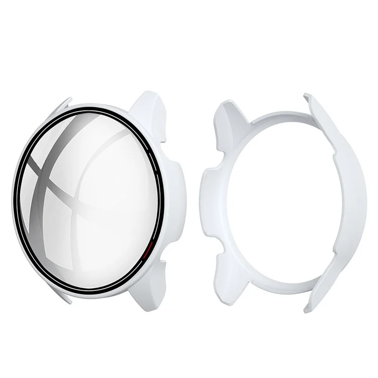 PC Smart Watch Protective Case Cubre Con Película Protector de Pantalla de Vidrio Templado Para el Color Xiaomi Mi Watch - Blanco