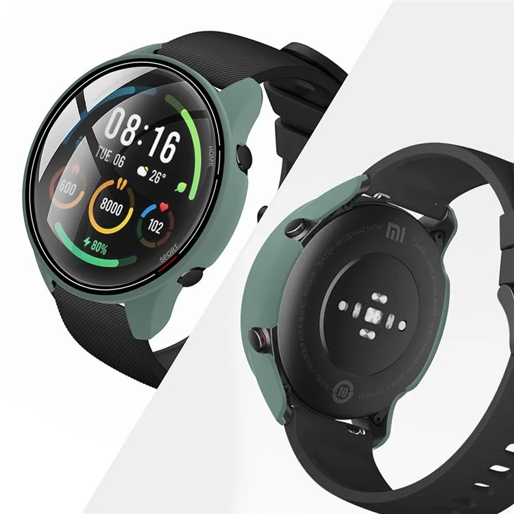 PC Smart Watch Couvre de Boîtier de Protection Avec un Film de Protecteur D'écran en Verre Trempé Pour Xiaomi Mi Watch Couleur - Vert