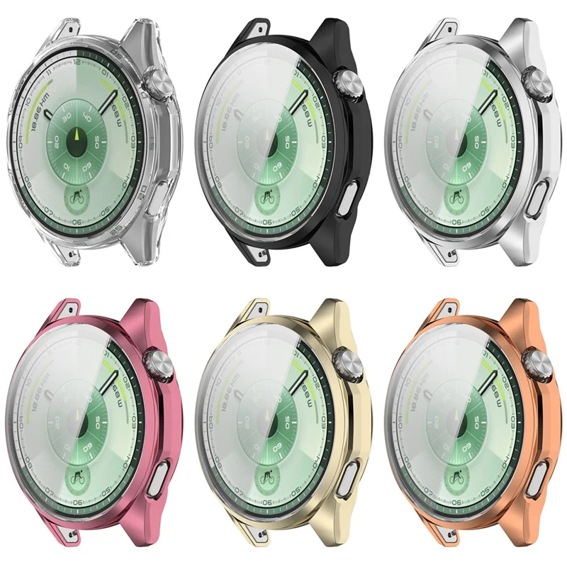 For Huawei Watch GT 6 46mm TPU Watch Protective Case Full Coverage Shockproof Watch Cover - Transparent