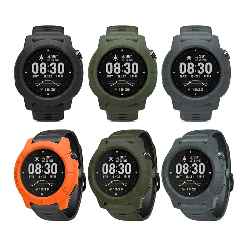 For Coros Nomad Protective Case Shockproof Scratch Resistant Silicone Cover - Orange