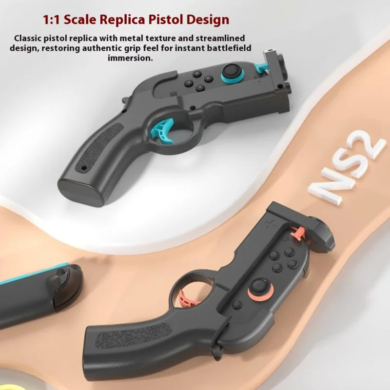 HBS-2841 2 szt. dla Nintendo Switch 2 lewy i prawy joystick Joy-Con uchwyt strzelania w kształcie pistoletu