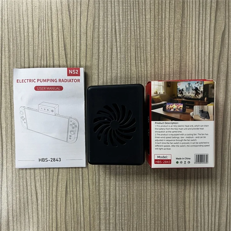HBS-2843 til Nintendo Switch 2 køleventilator 3 hastigheder justerbar varmeafledning radiator