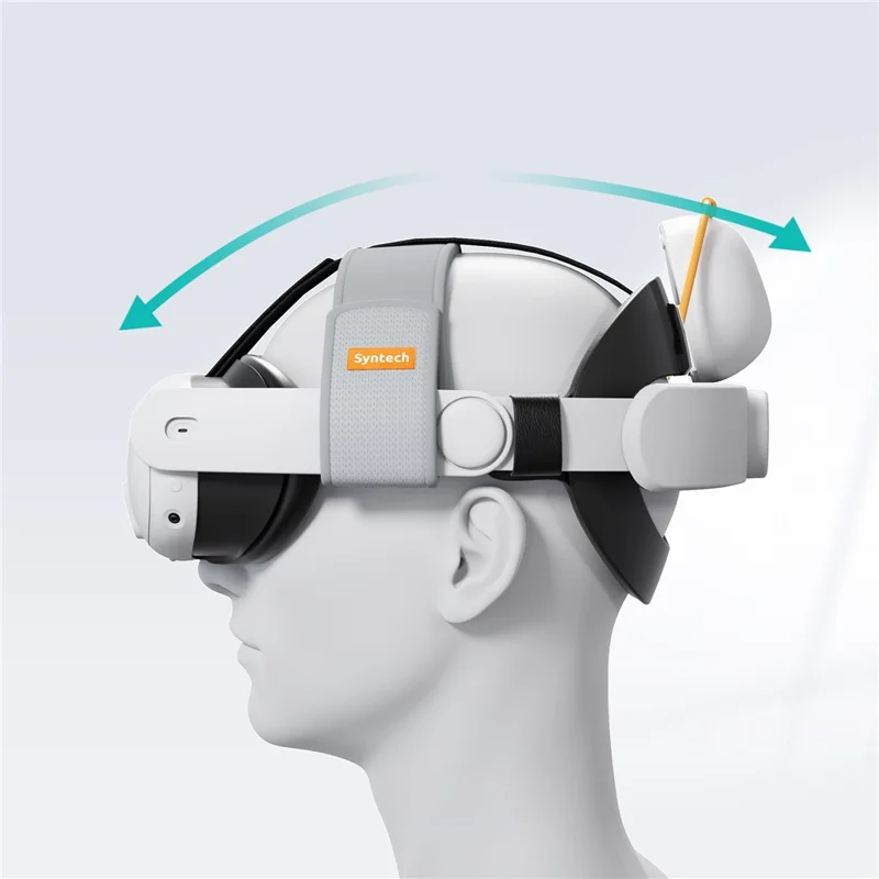 SYNTECH SYNM049P Pasek do zestawu VR dla Meta Quest 3 / 3S Regulowany pasek głowy Zdejmowany pasek głowy