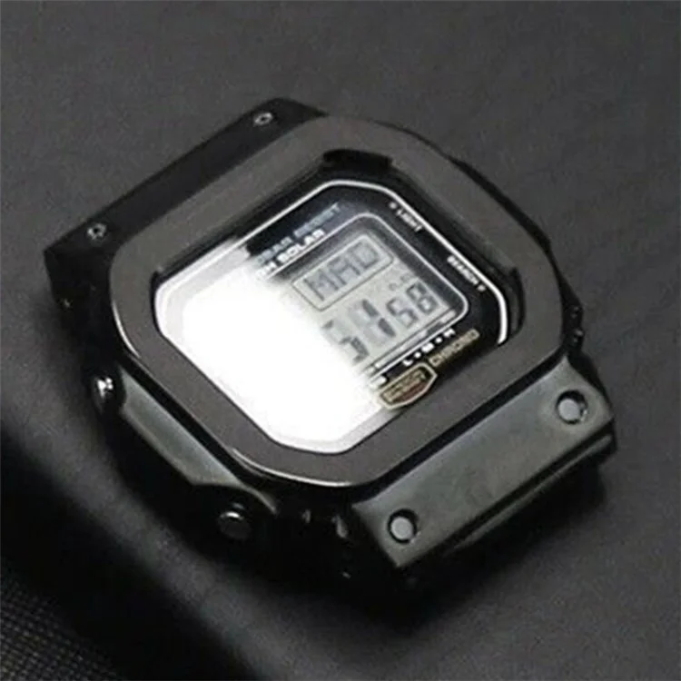 Tampa de Proteção de Relógio de Metal Para Casio G-shock GW-5000/5035/DW5600/GW-M5610 - Preto