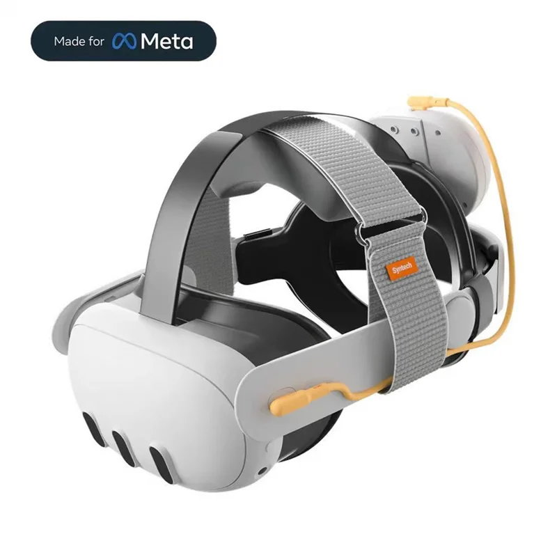 SYNTECH VR Headset Battery Head Strap for Meta Quest 3 / 3S Extended Playtime Adjustable Headband
