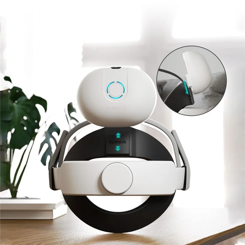 SYNTECH VR Headset Battery Head Strap for Meta Quest 3 / 3S Extended Playtime Adjustable Headband